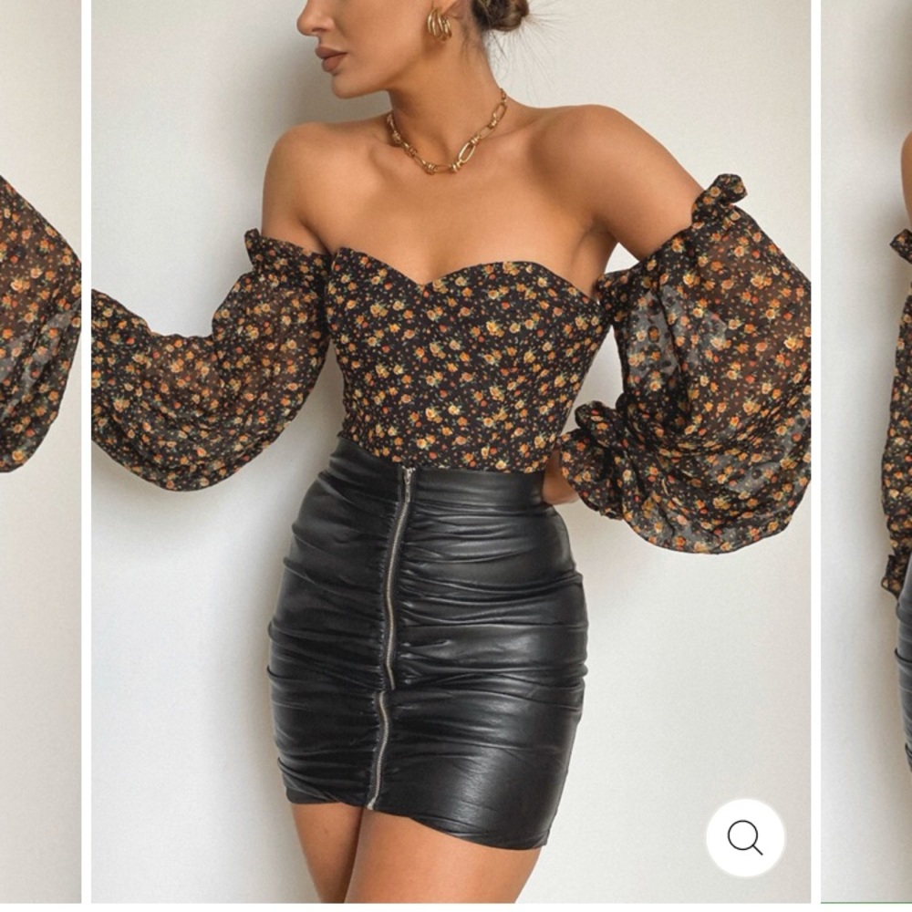 Floral sheer bodysuit